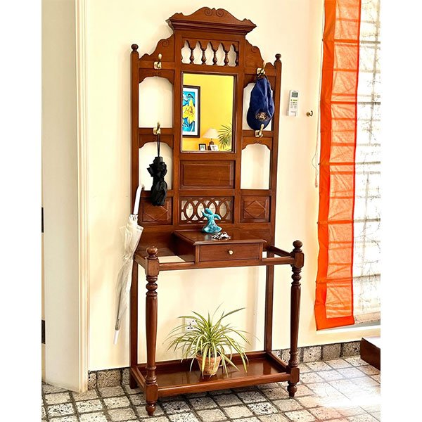 teak hall stand