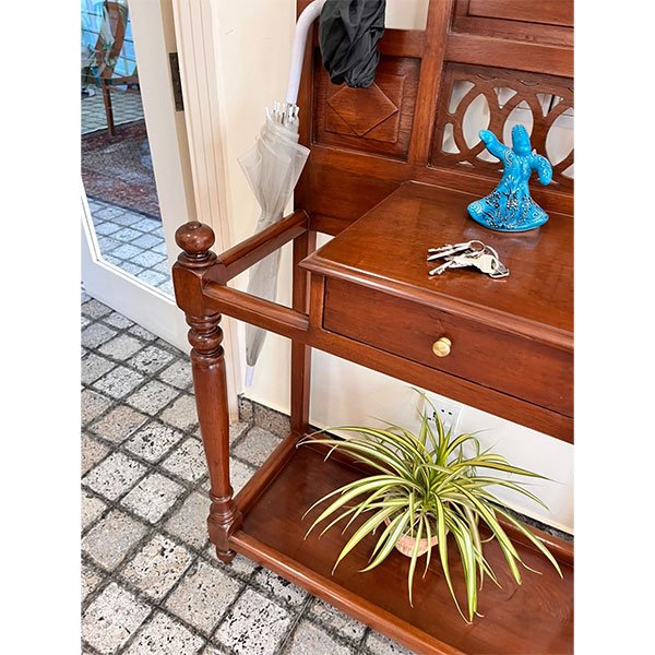 teak hall stand - Image 6